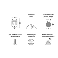 HIGH PEAK Vision 3, pop-up telt svart